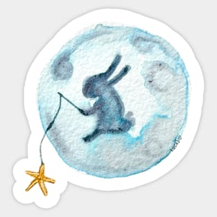 Wish Upon a Bunny Moon Sticker